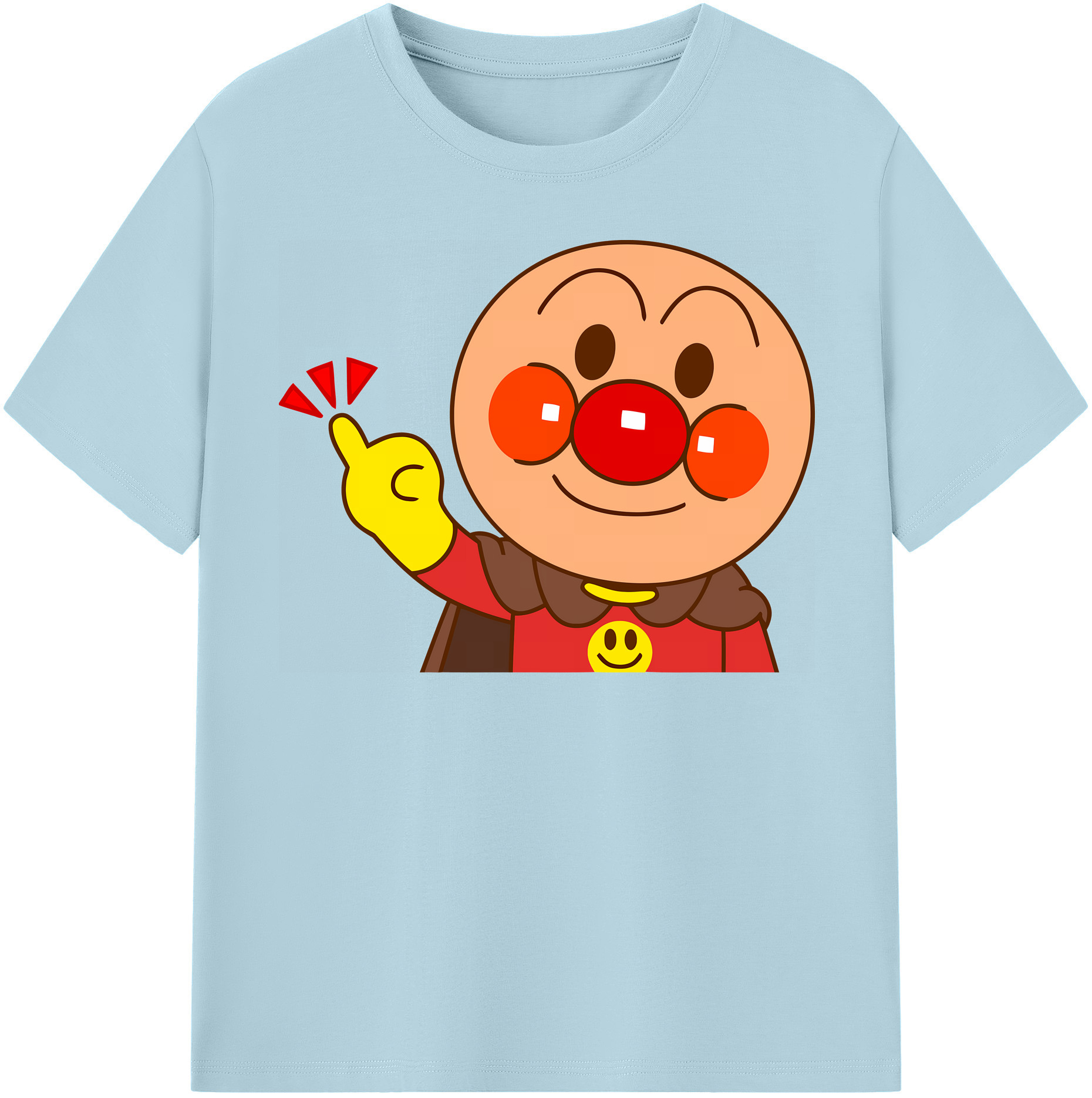 （画像用） アンパンマン Anpanman 綿100％半袖Tシャツ（フロントプリント）